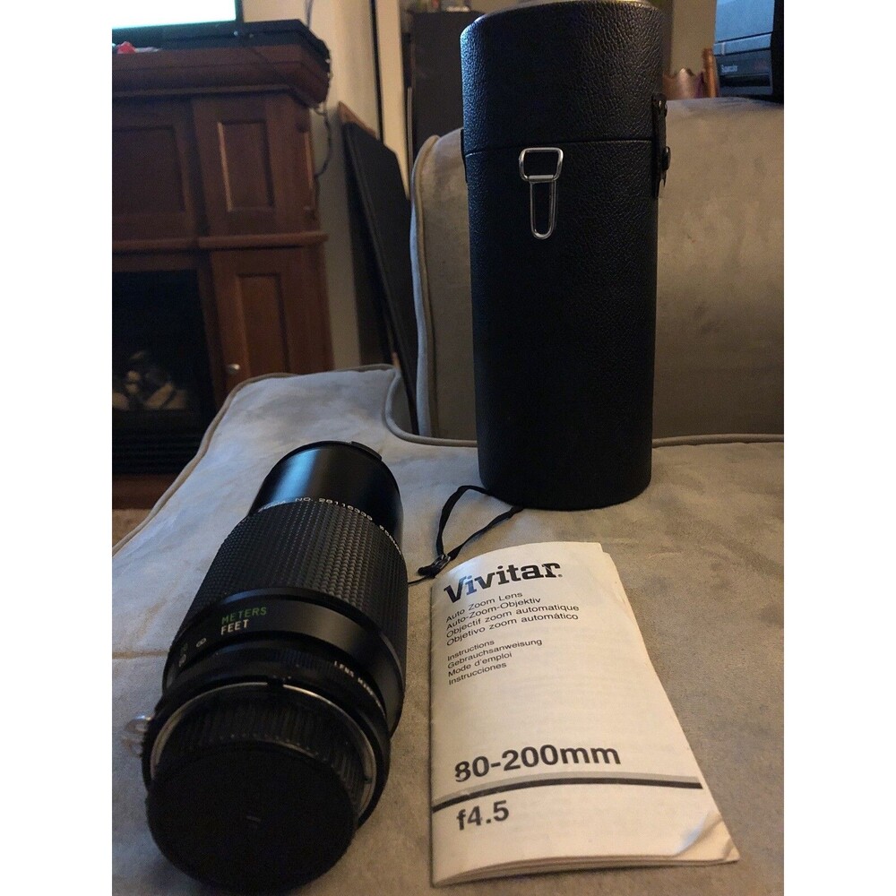 Vivitar 80-200 1:4.5 Auto Zoom Lens Complete With Case And Manual